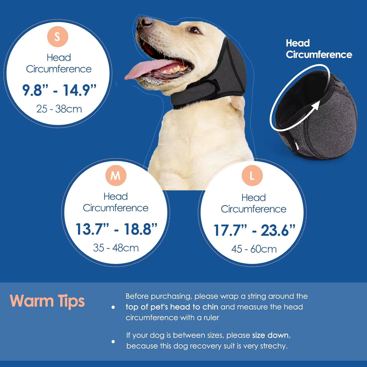 Dog Ear Muffs for Noise Cancelling Anxiety Relief Calming Aid during Grooming Bath Force Dry Head Shake Prevention Pet Safety