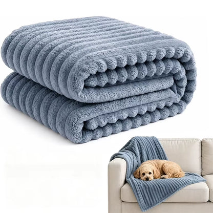 Dog Blanket Soft Emotional Support Blanket Calming Dog Blanket Soft Faux Rabbit Fur for Beds Sofas Car Seat Machine Washable