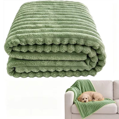 Dog Blanket Soft Emotional Support Blanket Calming Dog Blanket Soft Faux Rabbit Fur for Beds Sofas Car Seat Machine Washable