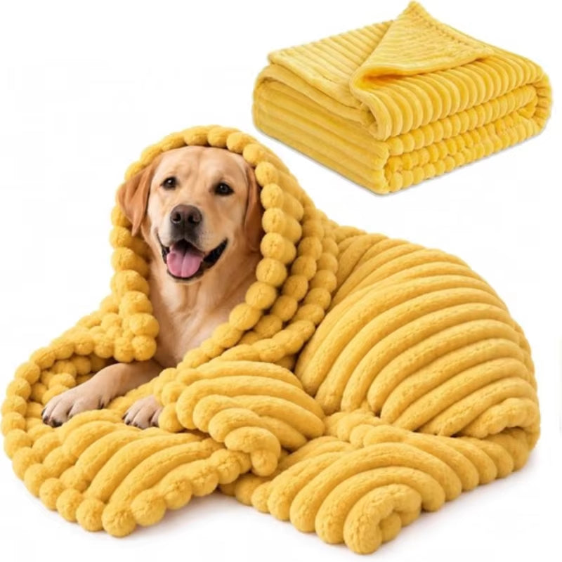 Dog Blanket Soft Emotional Support Blanket Calming Dog Blanket Soft Faux Rabbit Fur for Beds Sofas Car Seat Machine Washable