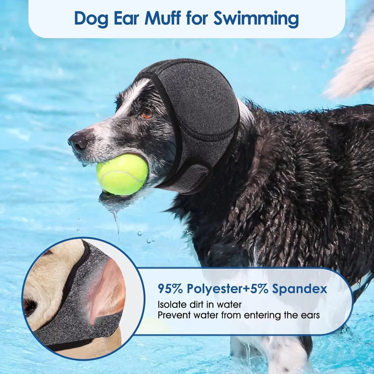 Dog Ear Muffs for Noise Cancelling Anxiety Relief Calming Aid during Grooming Bath Force Dry Head Shake Prevention Pet Safety