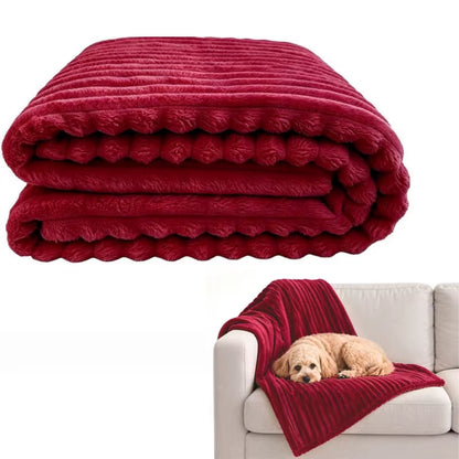 Dog Blanket Soft Emotional Support Blanket Calming Dog Blanket Soft Faux Rabbit Fur for Beds Sofas Car Seat Machine Washable