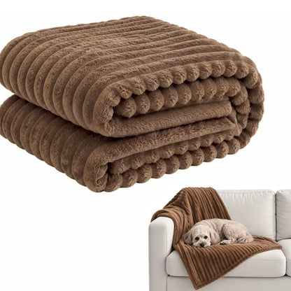 Dog Blanket Soft Emotional Support Blanket Calming Dog Blanket Soft Faux Rabbit Fur for Beds Sofas Car Seat Machine Washable