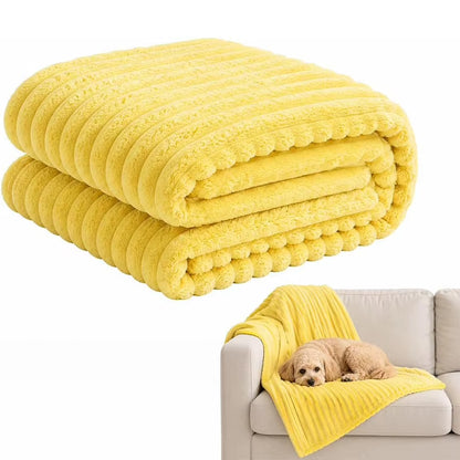 Dog Blanket Soft Emotional Support Blanket Calming Dog Blanket Soft Faux Rabbit Fur for Beds Sofas Car Seat Machine Washable